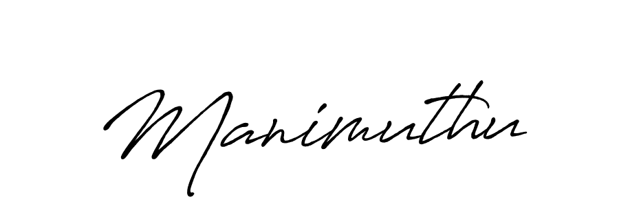 Use a signature maker to create a handwritten signature online. With this signature software, you can design (Antro_Vectra_Bolder) your own signature for name Manimuthu. Manimuthu signature style 7 images and pictures png