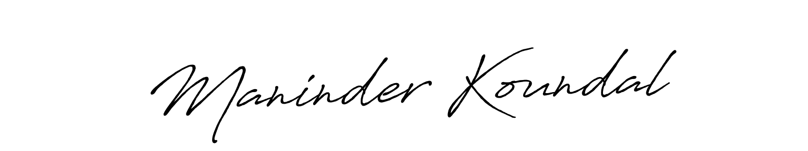 Maninder Koundal stylish signature style. Best Handwritten Sign (Antro_Vectra_Bolder) for my name. Handwritten Signature Collection Ideas for my name Maninder Koundal. Maninder Koundal signature style 7 images and pictures png