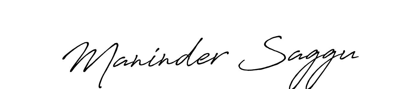 Maninder Saggu stylish signature style. Best Handwritten Sign (Antro_Vectra_Bolder) for my name. Handwritten Signature Collection Ideas for my name Maninder Saggu. Maninder Saggu signature style 7 images and pictures png