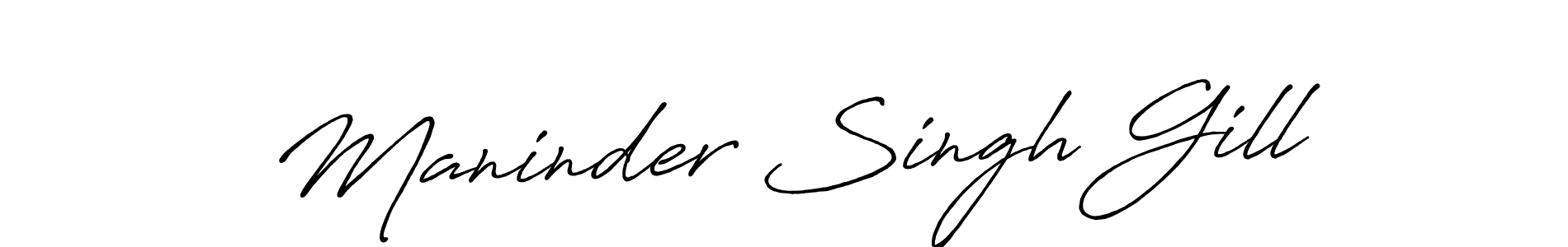 Also we have Maninder Singh Gill name is the best signature style. Create professional handwritten signature collection using Antro_Vectra_Bolder autograph style. Maninder Singh Gill signature style 7 images and pictures png