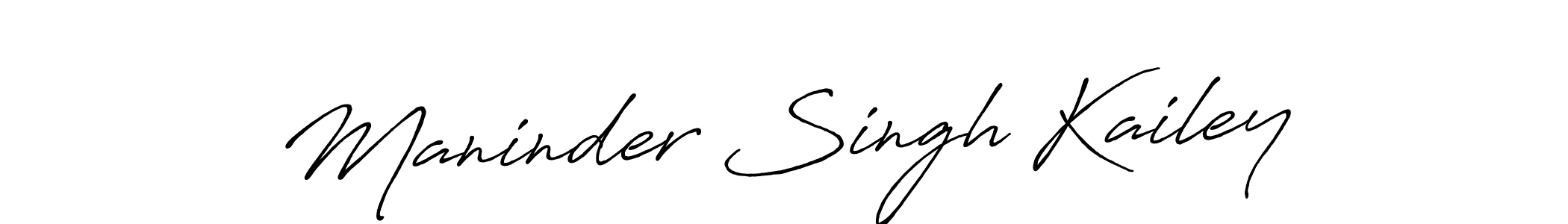 How to make Maninder Singh Kailey name signature. Use Antro_Vectra_Bolder style for creating short signs online. This is the latest handwritten sign. Maninder Singh Kailey signature style 7 images and pictures png