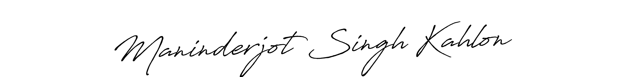 Also we have Maninderjot Singh Kahlon name is the best signature style. Create professional handwritten signature collection using Antro_Vectra_Bolder autograph style. Maninderjot Singh Kahlon signature style 7 images and pictures png