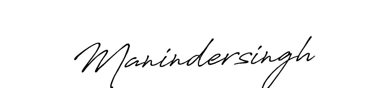 Design your own signature with our free online signature maker. With this signature software, you can create a handwritten (Antro_Vectra_Bolder) signature for name Manindersingh. Manindersingh signature style 7 images and pictures png