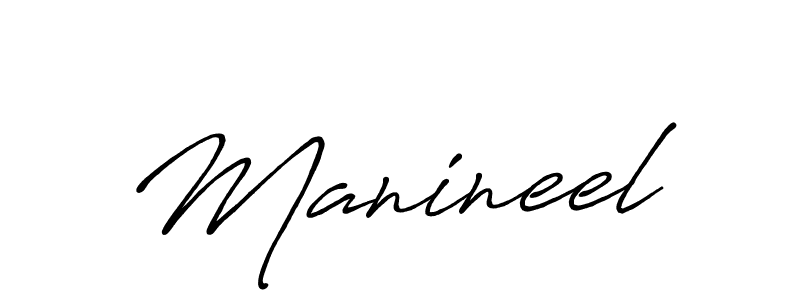 Create a beautiful signature design for name Manineel. With this signature (Antro_Vectra_Bolder) fonts, you can make a handwritten signature for free. Manineel signature style 7 images and pictures png