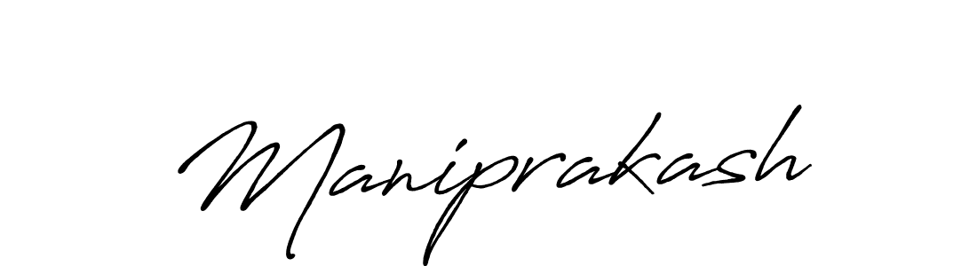 Use a signature maker to create a handwritten signature online. With this signature software, you can design (Antro_Vectra_Bolder) your own signature for name Maniprakash. Maniprakash signature style 7 images and pictures png