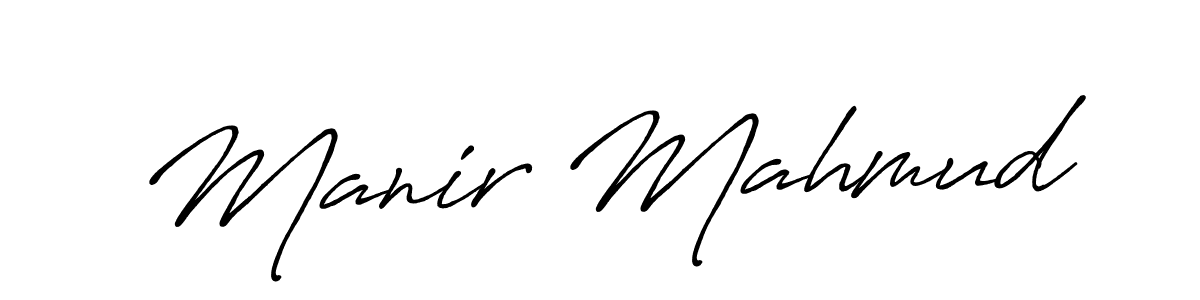 Also we have Manir Mahmud name is the best signature style. Create professional handwritten signature collection using Antro_Vectra_Bolder autograph style. Manir Mahmud signature style 7 images and pictures png