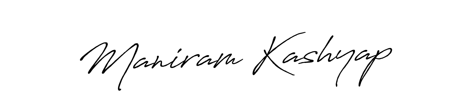 Use a signature maker to create a handwritten signature online. With this signature software, you can design (Antro_Vectra_Bolder) your own signature for name Maniram Kashyap. Maniram Kashyap signature style 7 images and pictures png