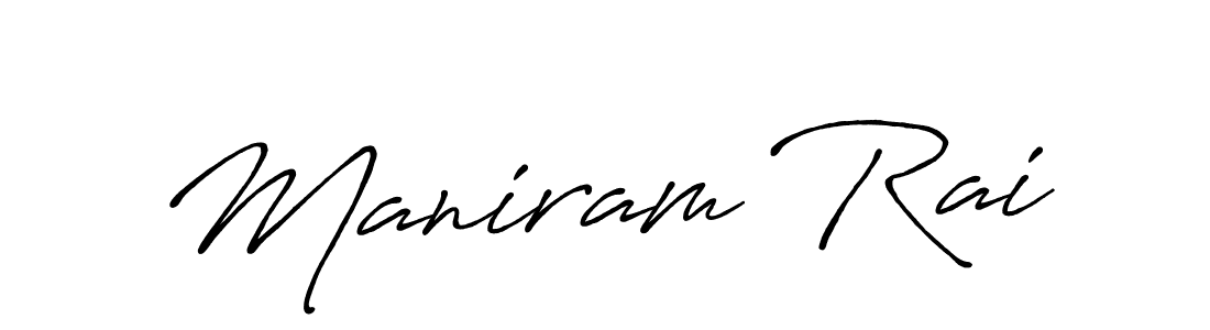 Similarly Antro_Vectra_Bolder is the best handwritten signature design. Signature creator online .You can use it as an online autograph creator for name Maniram Rai. Maniram Rai signature style 7 images and pictures png