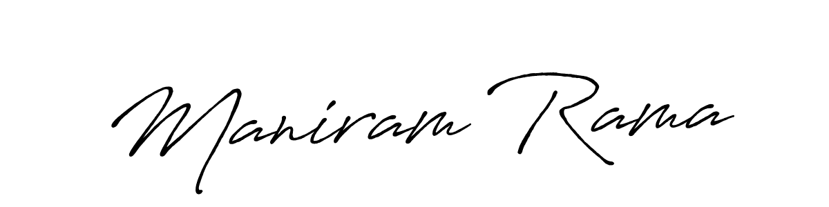 How to make Maniram Rama signature? Antro_Vectra_Bolder is a professional autograph style. Create handwritten signature for Maniram Rama name. Maniram Rama signature style 7 images and pictures png