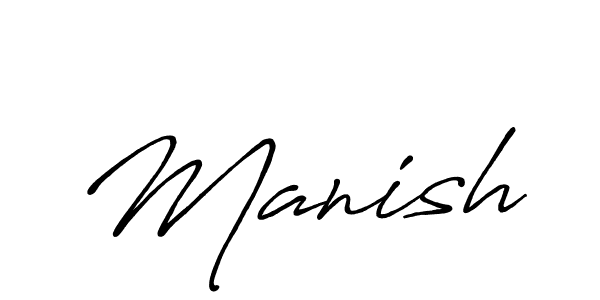Design your own signature with our free online signature maker. With this signature software, you can create a handwritten (Antro_Vectra_Bolder) signature for name Manish. Manish signature style 7 images and pictures png