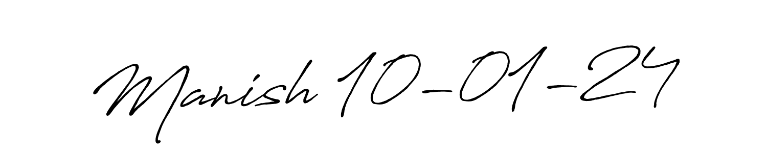 Create a beautiful signature design for name Manish 10-01-24. With this signature (Antro_Vectra_Bolder) fonts, you can make a handwritten signature for free. Manish 10-01-24 signature style 7 images and pictures png