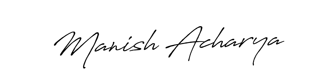 if you are searching for the best signature style for your name Manish Acharya. so please give up your signature search. here we have designed multiple signature styles  using Antro_Vectra_Bolder. Manish Acharya signature style 7 images and pictures png