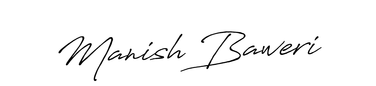 Also we have Manish Baweri name is the best signature style. Create professional handwritten signature collection using Antro_Vectra_Bolder autograph style. Manish Baweri signature style 7 images and pictures png