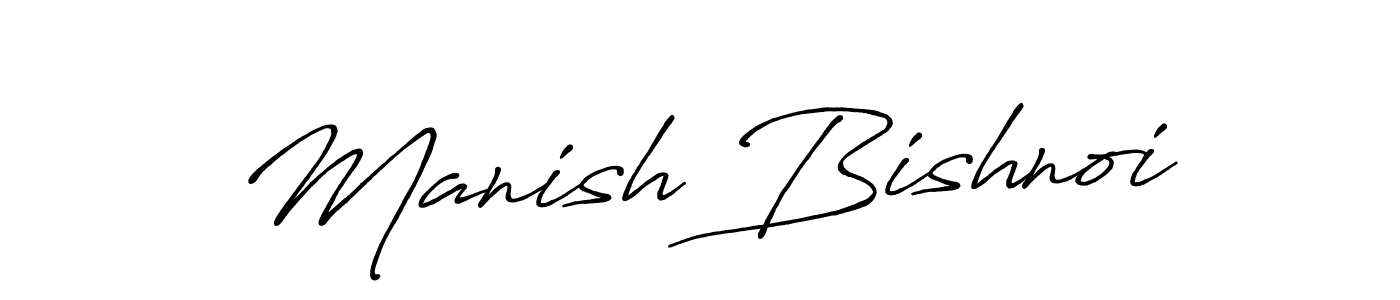 Manish Bishnoi stylish signature style. Best Handwritten Sign (Antro_Vectra_Bolder) for my name. Handwritten Signature Collection Ideas for my name Manish Bishnoi. Manish Bishnoi signature style 7 images and pictures png