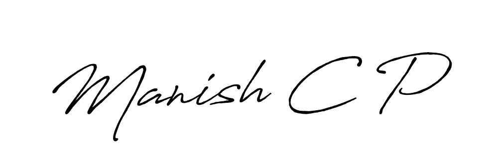 How to Draw Manish C P signature style? Antro_Vectra_Bolder is a latest design signature styles for name Manish C P. Manish C P signature style 7 images and pictures png