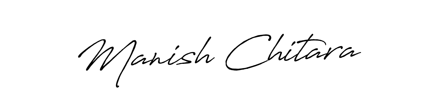 if you are searching for the best signature style for your name Manish Chitara. so please give up your signature search. here we have designed multiple signature styles  using Antro_Vectra_Bolder. Manish Chitara signature style 7 images and pictures png