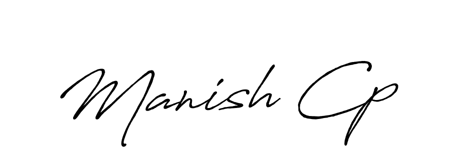 How to make Manish Cp name signature. Use Antro_Vectra_Bolder style for creating short signs online. This is the latest handwritten sign. Manish Cp signature style 7 images and pictures png