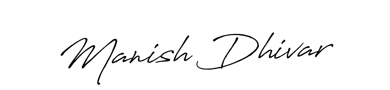 Make a beautiful signature design for name Manish Dhivar. Use this online signature maker to create a handwritten signature for free. Manish Dhivar signature style 7 images and pictures png