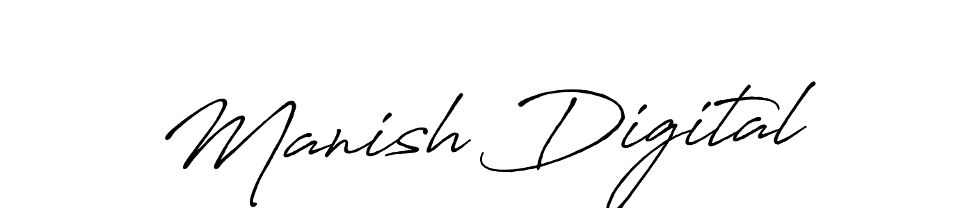 This is the best signature style for the Manish Digital name. Also you like these signature font (Antro_Vectra_Bolder). Mix name signature. Manish Digital signature style 7 images and pictures png