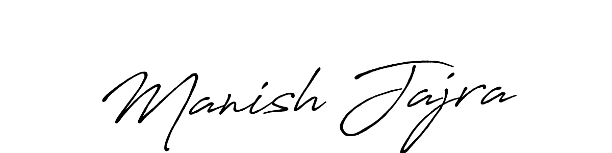 Also You can easily find your signature by using the search form. We will create Manish Jajra name handwritten signature images for you free of cost using Antro_Vectra_Bolder sign style. Manish Jajra signature style 7 images and pictures png