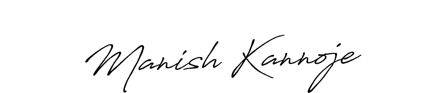 Create a beautiful signature design for name Manish Kannoje. With this signature (Antro_Vectra_Bolder) fonts, you can make a handwritten signature for free. Manish Kannoje signature style 7 images and pictures png