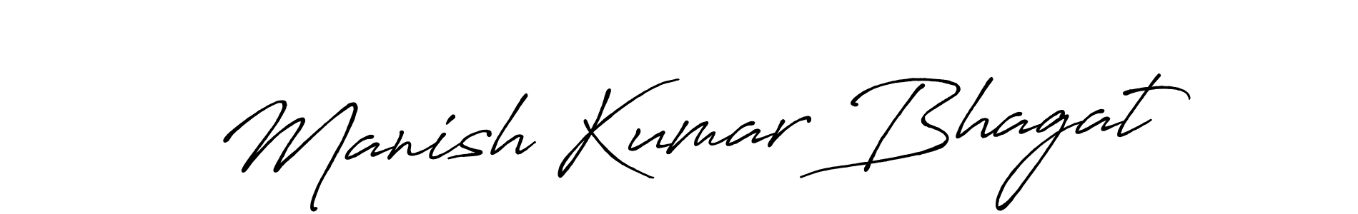 Create a beautiful signature design for name Manish Kumar Bhagat. With this signature (Antro_Vectra_Bolder) fonts, you can make a handwritten signature for free. Manish Kumar Bhagat signature style 7 images and pictures png