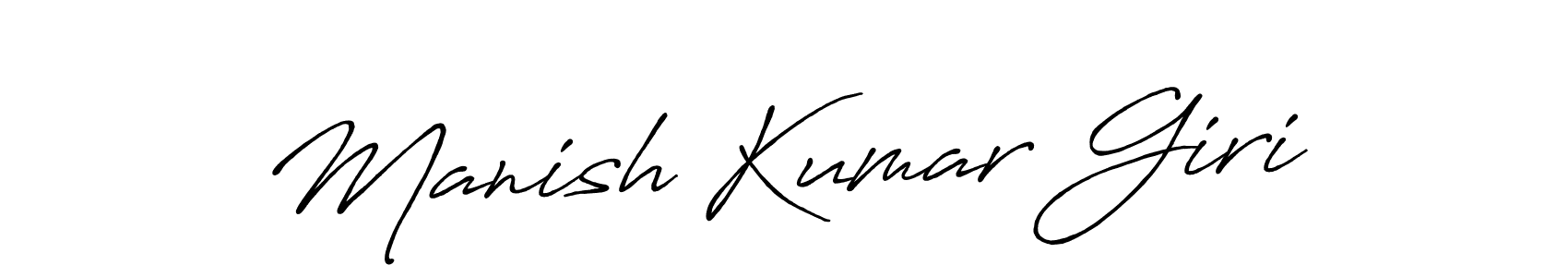 Design your own signature with our free online signature maker. With this signature software, you can create a handwritten (Antro_Vectra_Bolder) signature for name Manish Kumar Giri. Manish Kumar Giri signature style 7 images and pictures png