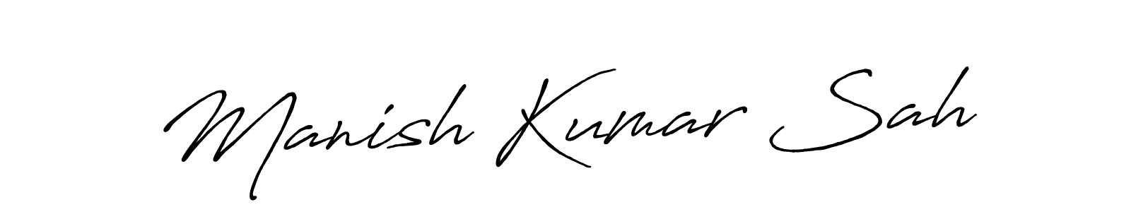 It looks lik you need a new signature style for name Manish Kumar Sah. Design unique handwritten (Antro_Vectra_Bolder) signature with our free signature maker in just a few clicks. Manish Kumar Sah signature style 7 images and pictures png