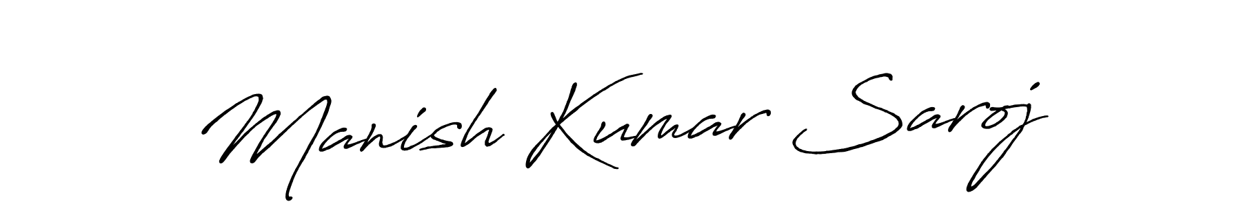 Antro_Vectra_Bolder is a professional signature style that is perfect for those who want to add a touch of class to their signature. It is also a great choice for those who want to make their signature more unique. Get Manish Kumar Saroj name to fancy signature for free. Manish Kumar Saroj signature style 7 images and pictures png