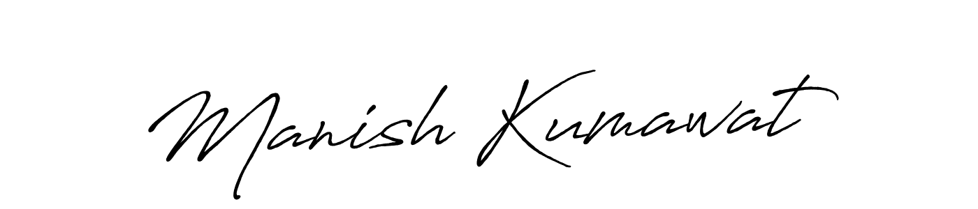 The best way (Antro_Vectra_Bolder) to make a short signature is to pick only two or three words in your name. The name Manish Kumawat include a total of six letters. For converting this name. Manish Kumawat signature style 7 images and pictures png