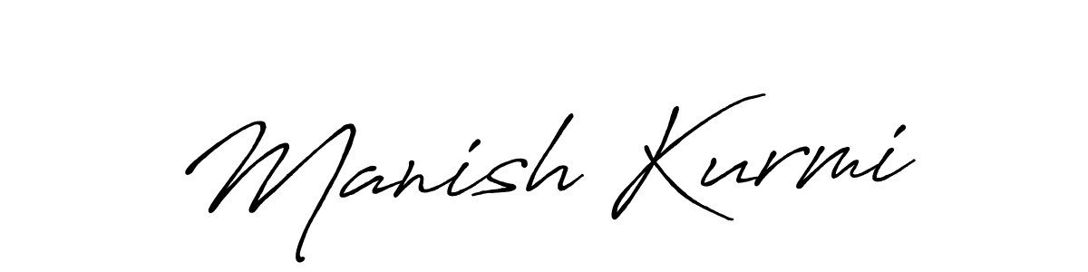 Manish Kurmi stylish signature style. Best Handwritten Sign (Antro_Vectra_Bolder) for my name. Handwritten Signature Collection Ideas for my name Manish Kurmi. Manish Kurmi signature style 7 images and pictures png