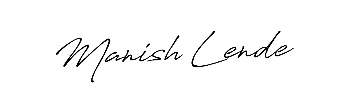 You can use this online signature creator to create a handwritten signature for the name Manish Lende. This is the best online autograph maker. Manish Lende signature style 7 images and pictures png