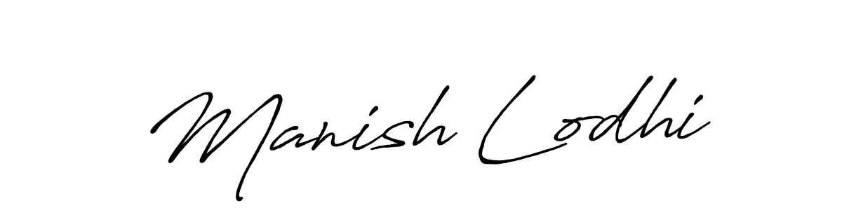 It looks lik you need a new signature style for name Manish Lodhi. Design unique handwritten (Antro_Vectra_Bolder) signature with our free signature maker in just a few clicks. Manish Lodhi signature style 7 images and pictures png