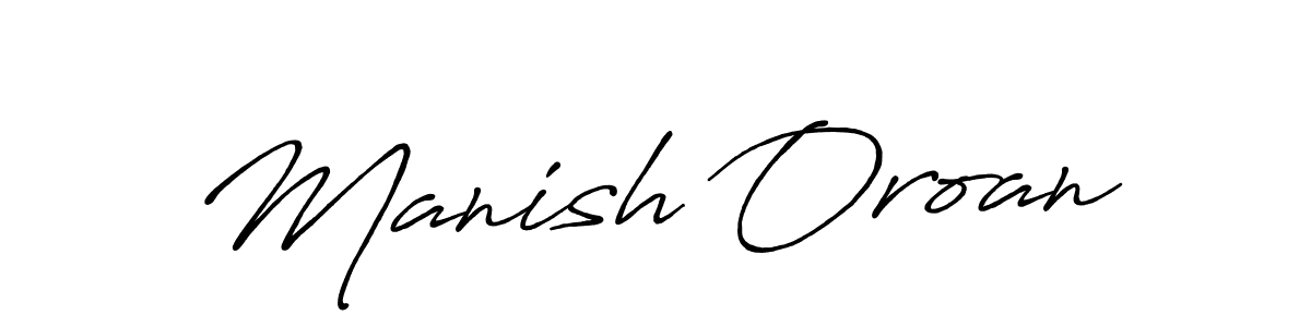 if you are searching for the best signature style for your name Manish Oroan. so please give up your signature search. here we have designed multiple signature styles  using Antro_Vectra_Bolder. Manish Oroan signature style 7 images and pictures png