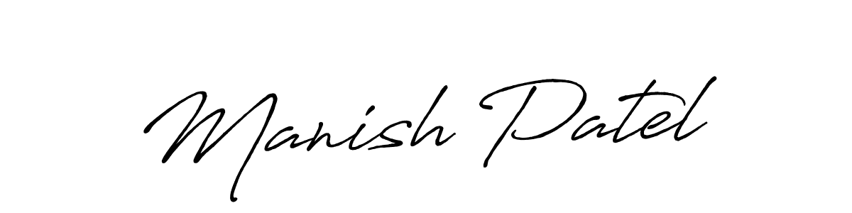 How to make Manish Patel signature? Antro_Vectra_Bolder is a professional autograph style. Create handwritten signature for Manish Patel name. Manish Patel signature style 7 images and pictures png