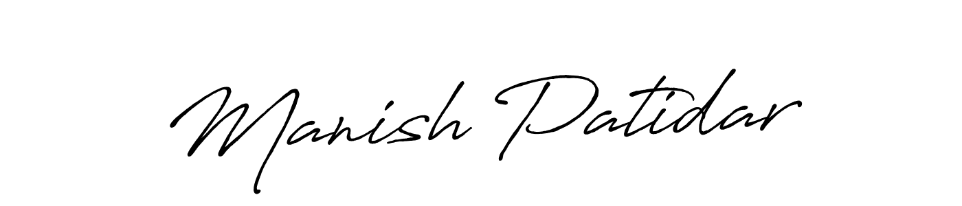 Use a signature maker to create a handwritten signature online. With this signature software, you can design (Antro_Vectra_Bolder) your own signature for name Manish Patidar. Manish Patidar signature style 7 images and pictures png