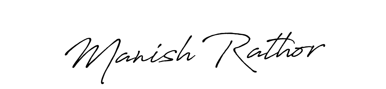 Make a beautiful signature design for name Manish Rathor. With this signature (Antro_Vectra_Bolder) style, you can create a handwritten signature for free. Manish Rathor signature style 7 images and pictures png