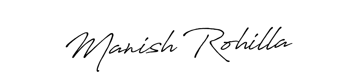 The best way (Antro_Vectra_Bolder) to make a short signature is to pick only two or three words in your name. The name Manish Rohilla include a total of six letters. For converting this name. Manish Rohilla signature style 7 images and pictures png