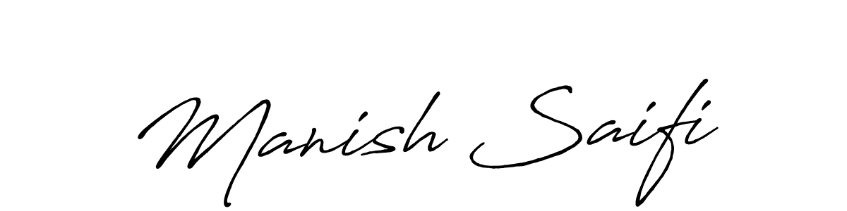 Manish Saifi stylish signature style. Best Handwritten Sign (Antro_Vectra_Bolder) for my name. Handwritten Signature Collection Ideas for my name Manish Saifi. Manish Saifi signature style 7 images and pictures png