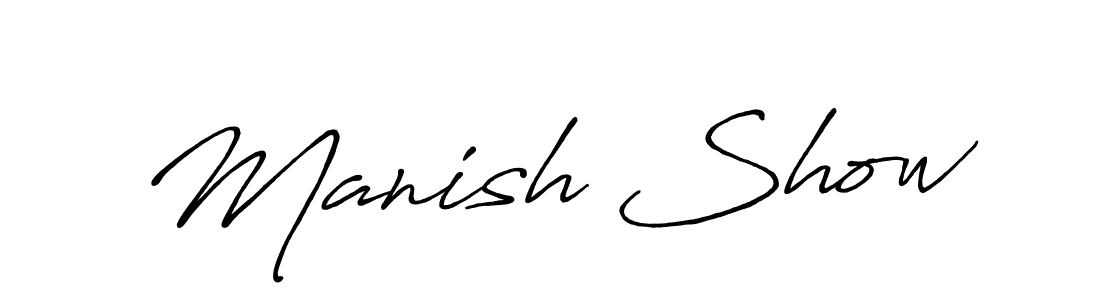 Here are the top 10 professional signature styles for the name Manish Show. These are the best autograph styles you can use for your name. Manish Show signature style 7 images and pictures png