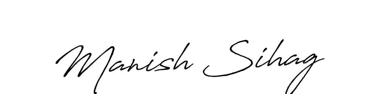 Similarly Antro_Vectra_Bolder is the best handwritten signature design. Signature creator online .You can use it as an online autograph creator for name Manish Sihag. Manish Sihag signature style 7 images and pictures png