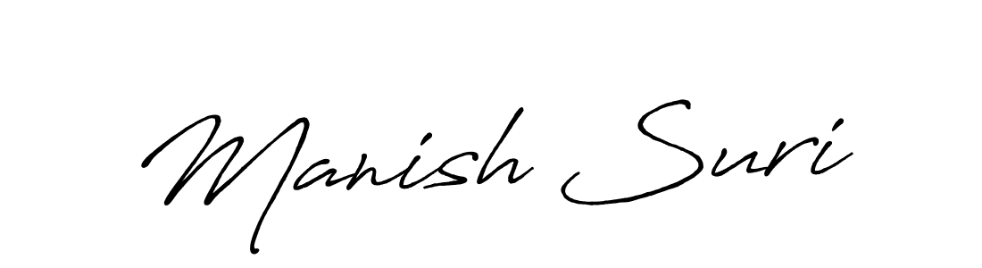 How to make Manish Suri signature? Antro_Vectra_Bolder is a professional autograph style. Create handwritten signature for Manish Suri name. Manish Suri signature style 7 images and pictures png