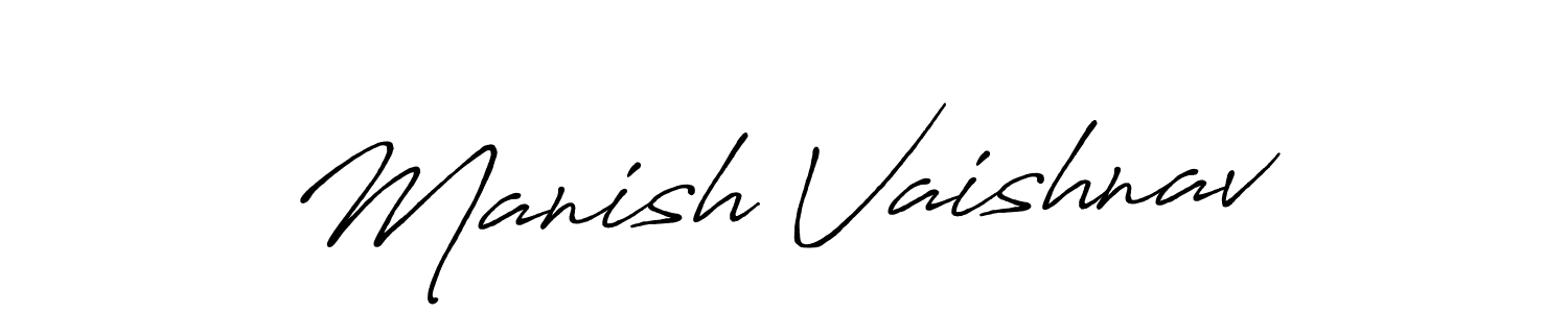 Also You can easily find your signature by using the search form. We will create Manish Vaishnav name handwritten signature images for you free of cost using Antro_Vectra_Bolder sign style. Manish Vaishnav signature style 7 images and pictures png