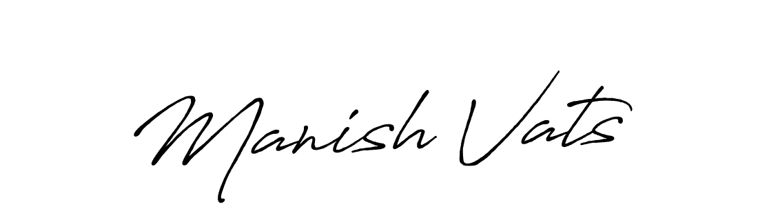 Also we have Manish Vats name is the best signature style. Create professional handwritten signature collection using Antro_Vectra_Bolder autograph style. Manish Vats signature style 7 images and pictures png