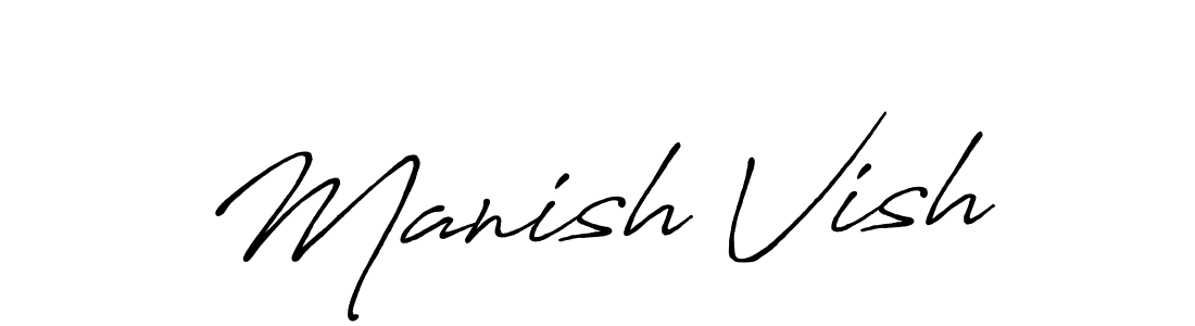 Make a beautiful signature design for name Manish Vish. Use this online signature maker to create a handwritten signature for free. Manish Vish signature style 7 images and pictures png