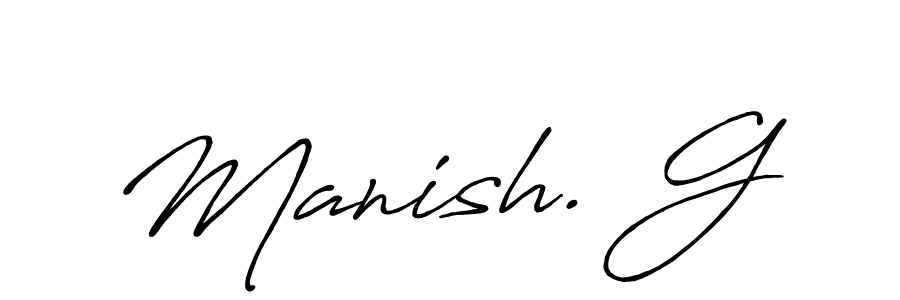 Similarly Antro_Vectra_Bolder is the best handwritten signature design. Signature creator online .You can use it as an online autograph creator for name Manish. G. Manish. G signature style 7 images and pictures png