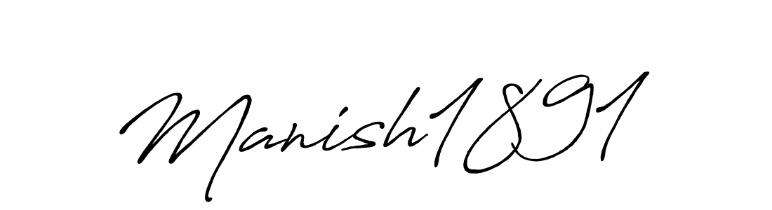 Create a beautiful signature design for name Manish1891 . With this signature (Antro_Vectra_Bolder) fonts, you can make a handwritten signature for free. Manish1891  signature style 7 images and pictures png