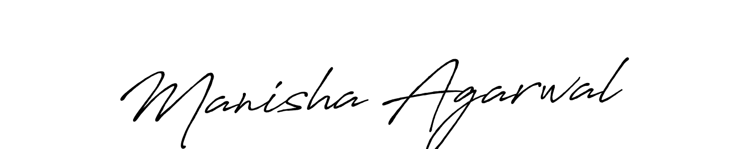 Make a beautiful signature design for name Manisha Agarwal. With this signature (Antro_Vectra_Bolder) style, you can create a handwritten signature for free. Manisha Agarwal signature style 7 images and pictures png