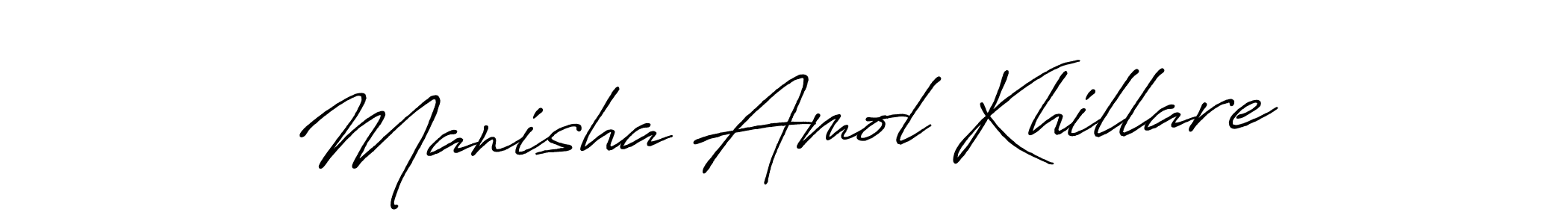 Also we have Manisha Amol Khillare name is the best signature style. Create professional handwritten signature collection using Antro_Vectra_Bolder autograph style. Manisha Amol Khillare signature style 7 images and pictures png