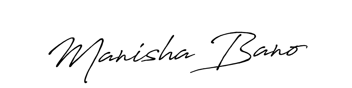 Antro_Vectra_Bolder is a professional signature style that is perfect for those who want to add a touch of class to their signature. It is also a great choice for those who want to make their signature more unique. Get Manisha Bano name to fancy signature for free. Manisha Bano signature style 7 images and pictures png